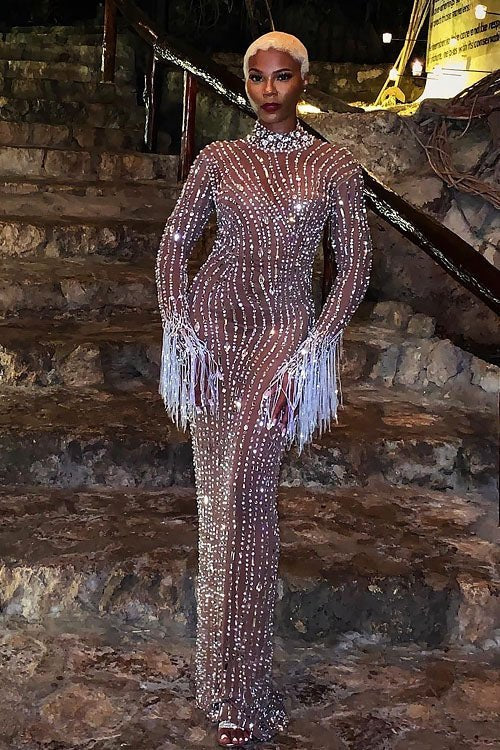 RAISSA DRESS WITH RHINESTONE