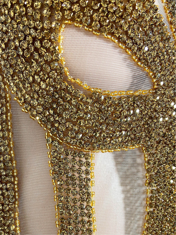 Embellished Beaded Rhinestone Dress