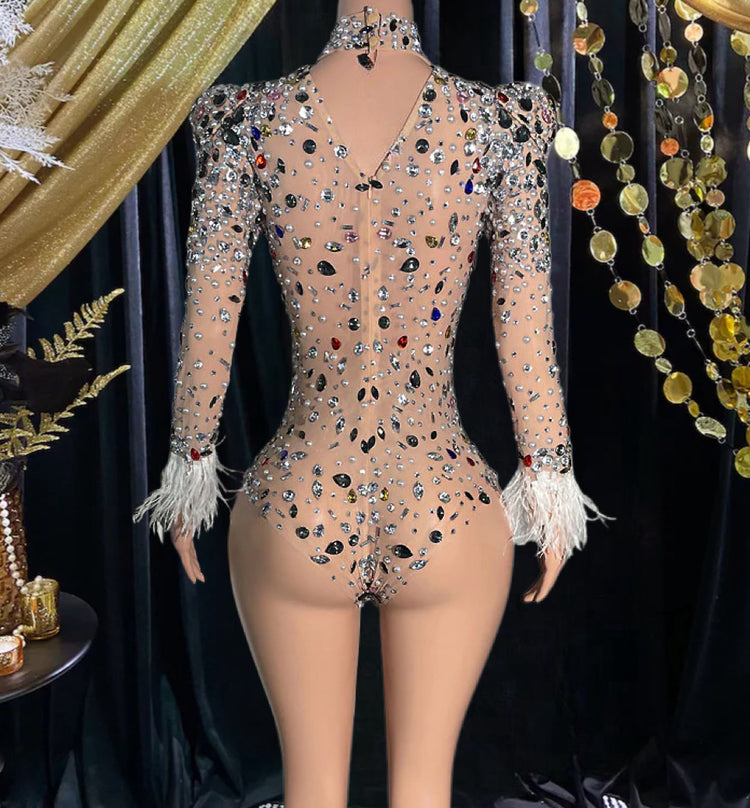 Vero Diamante bodysuit featuring elegant diamante details and a comfortable, flattering fit.