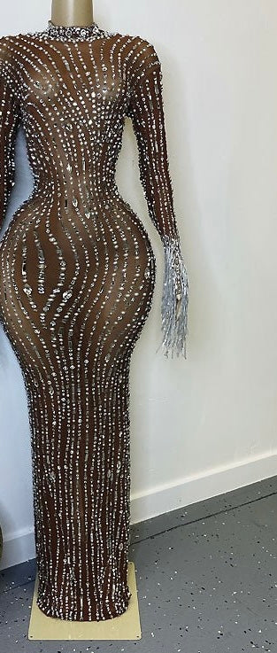 RAISSA DRESS WITH RHINESTONE