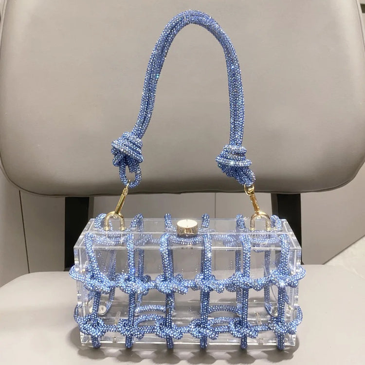 Acrylic Clear Luxury Clutch bag Small /Designer Handbag Famous Brand - Yembifashion