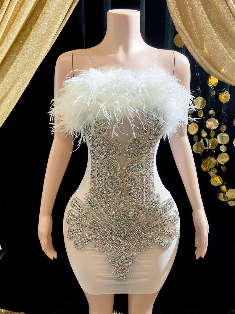 Tulle Rhinestone Dress