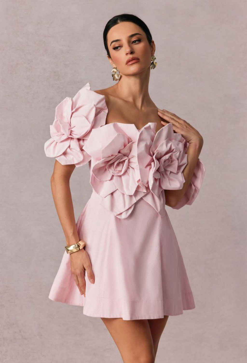 Mini Floral Corset Maxi Dress