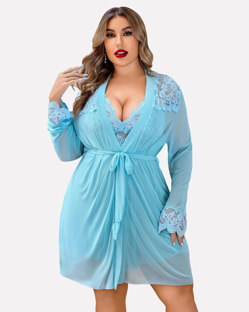 Plus Size Sleepwear  Lace Lingerie Sets