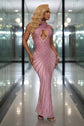 Pink  Ethan  Diamante Dress