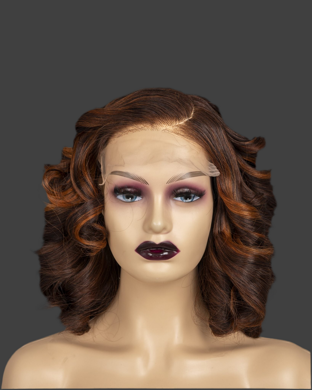 10” orange  bouncy Wig