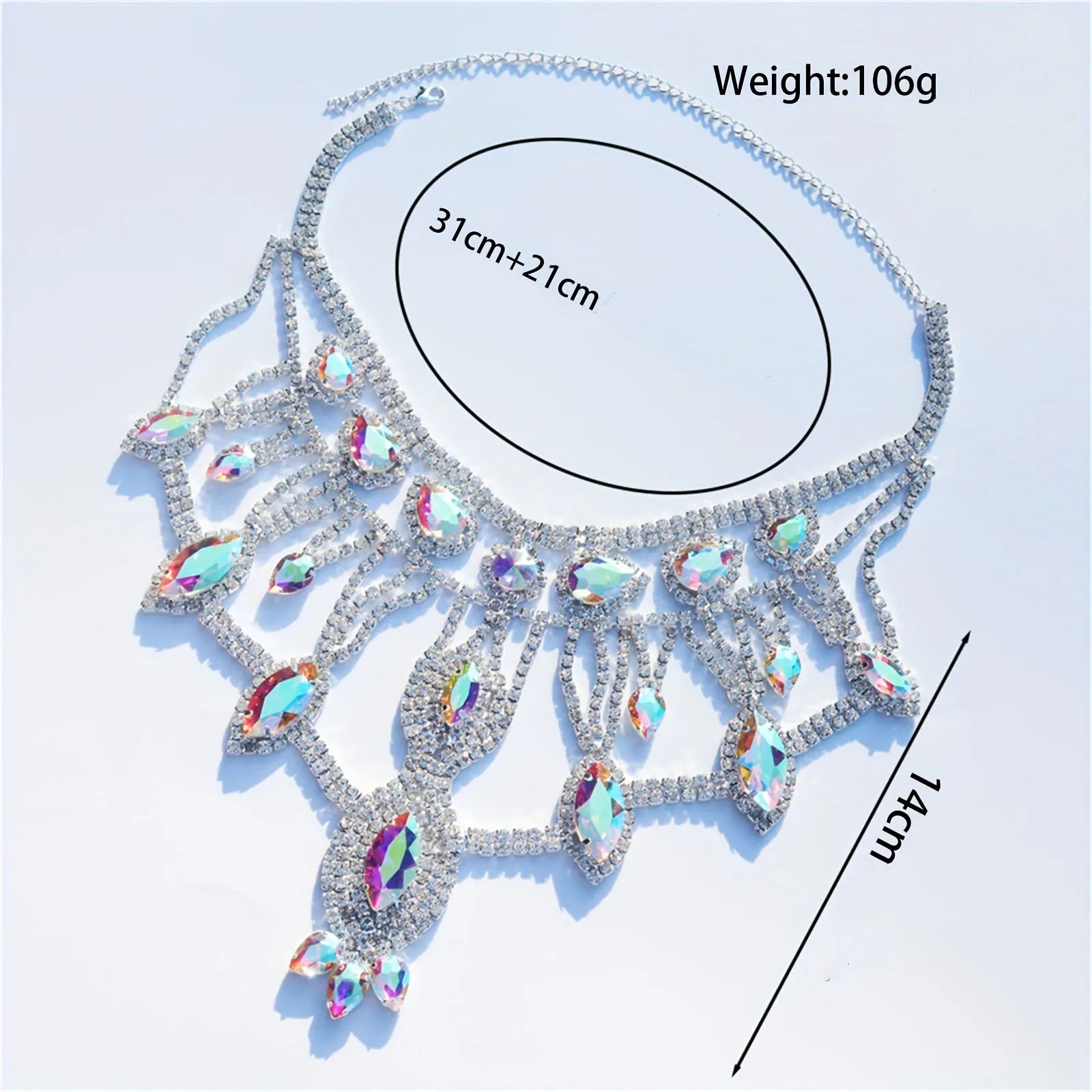 Large Necklace Women's Luxury Shiny