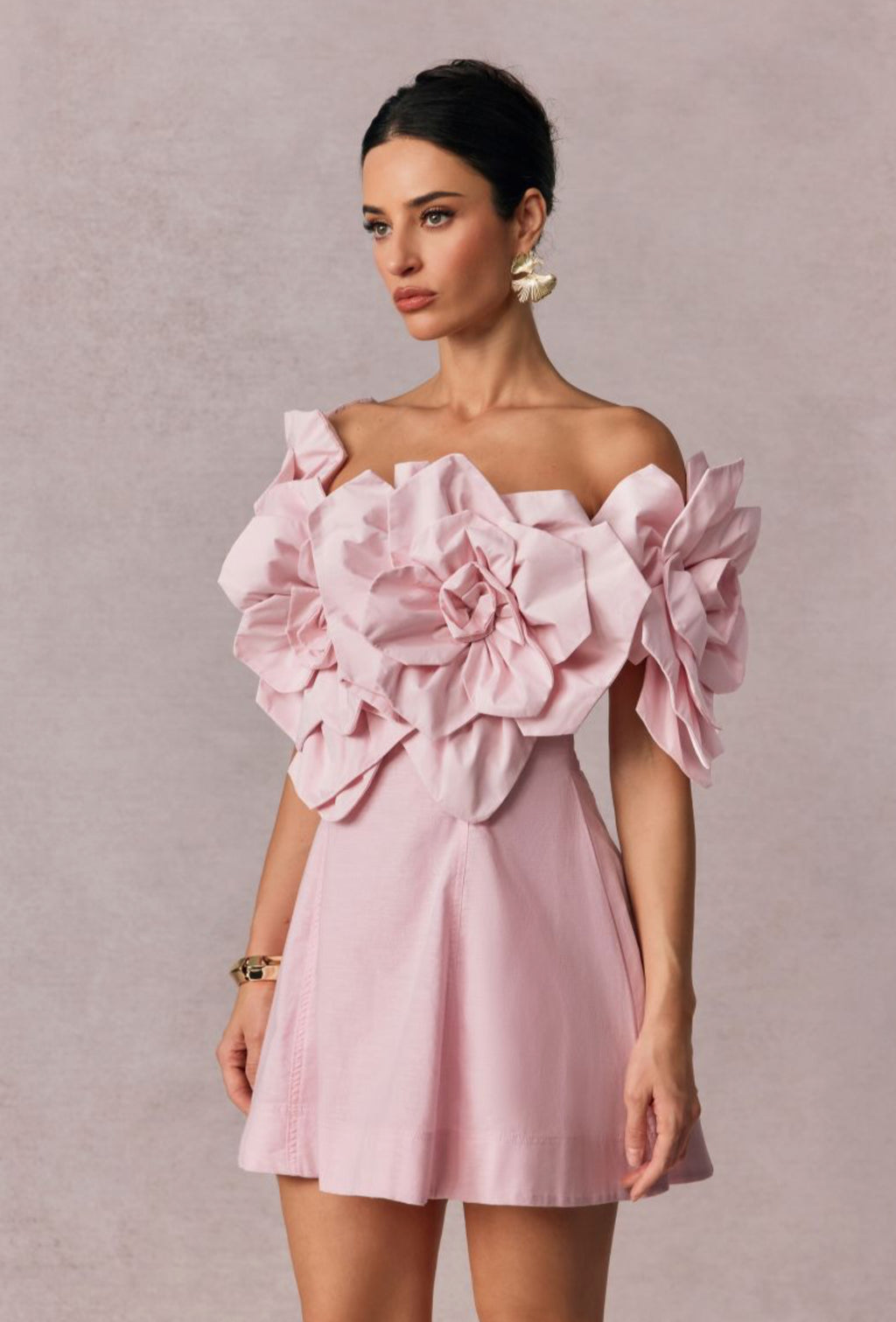 Mini Floral Corset Maxi Dress