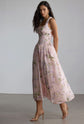 Women’s floral print pink midi dress