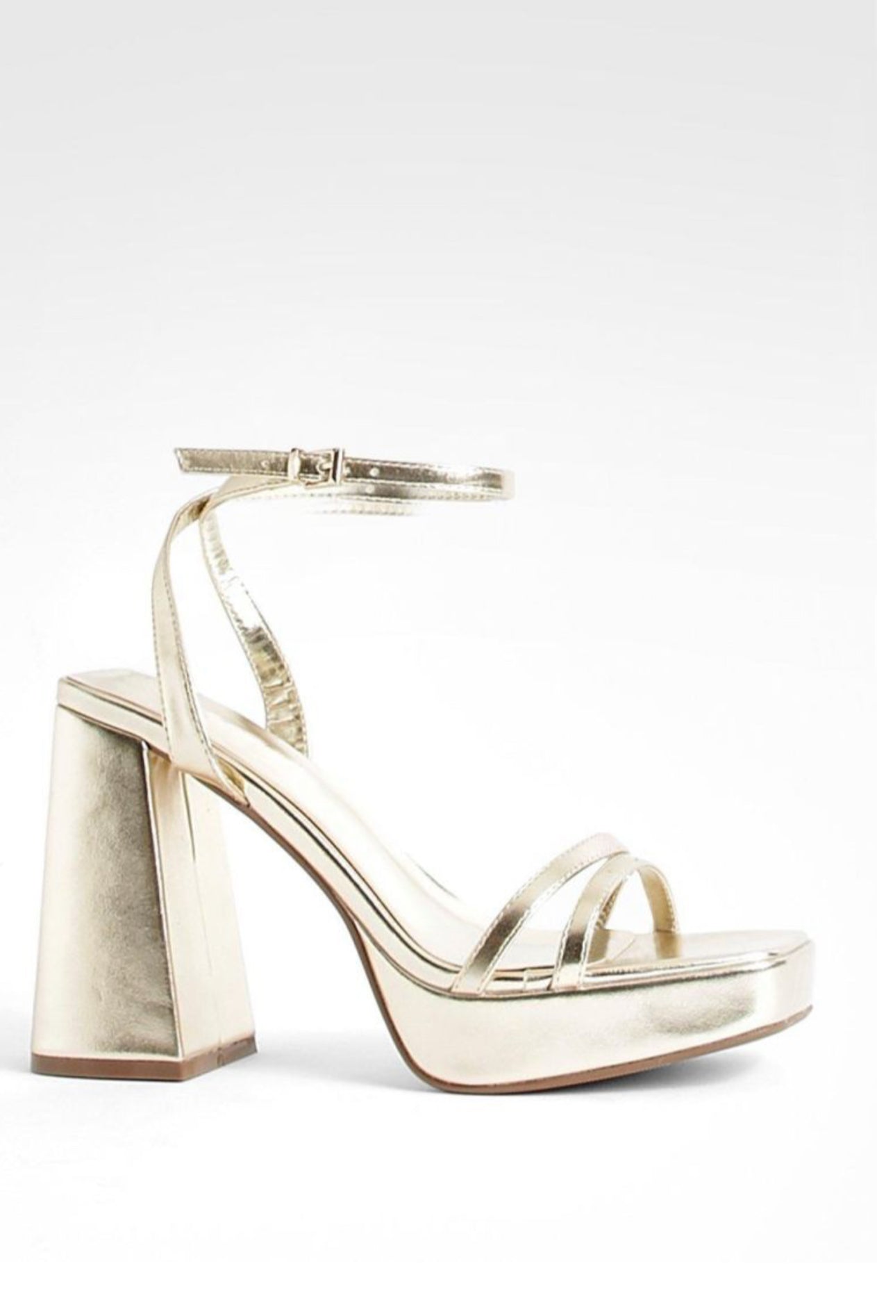 Rica Gold Metallic High Heels Sandals