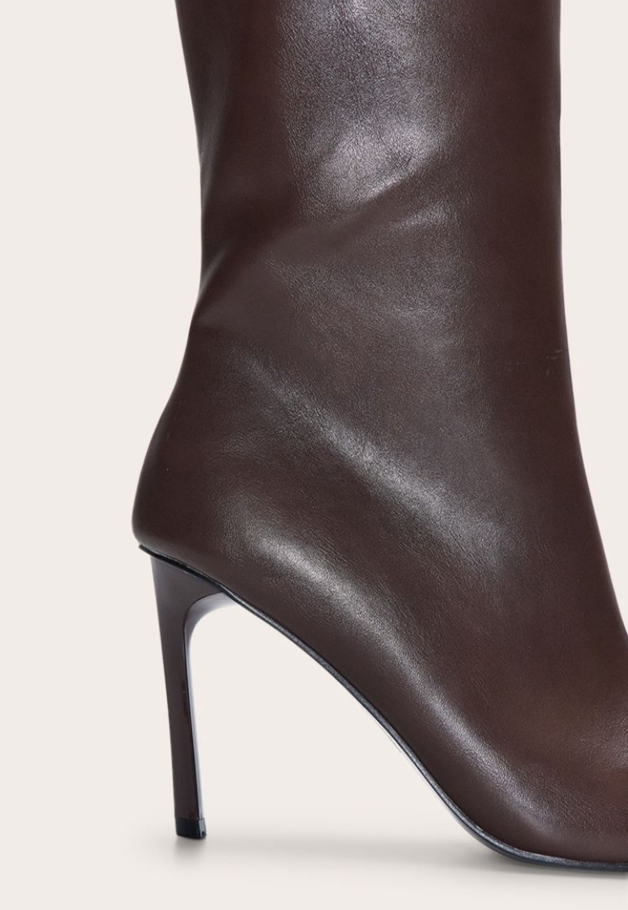 Brown Knee High Heeled Boot