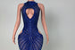 Blue Ethan  Diamante Dress