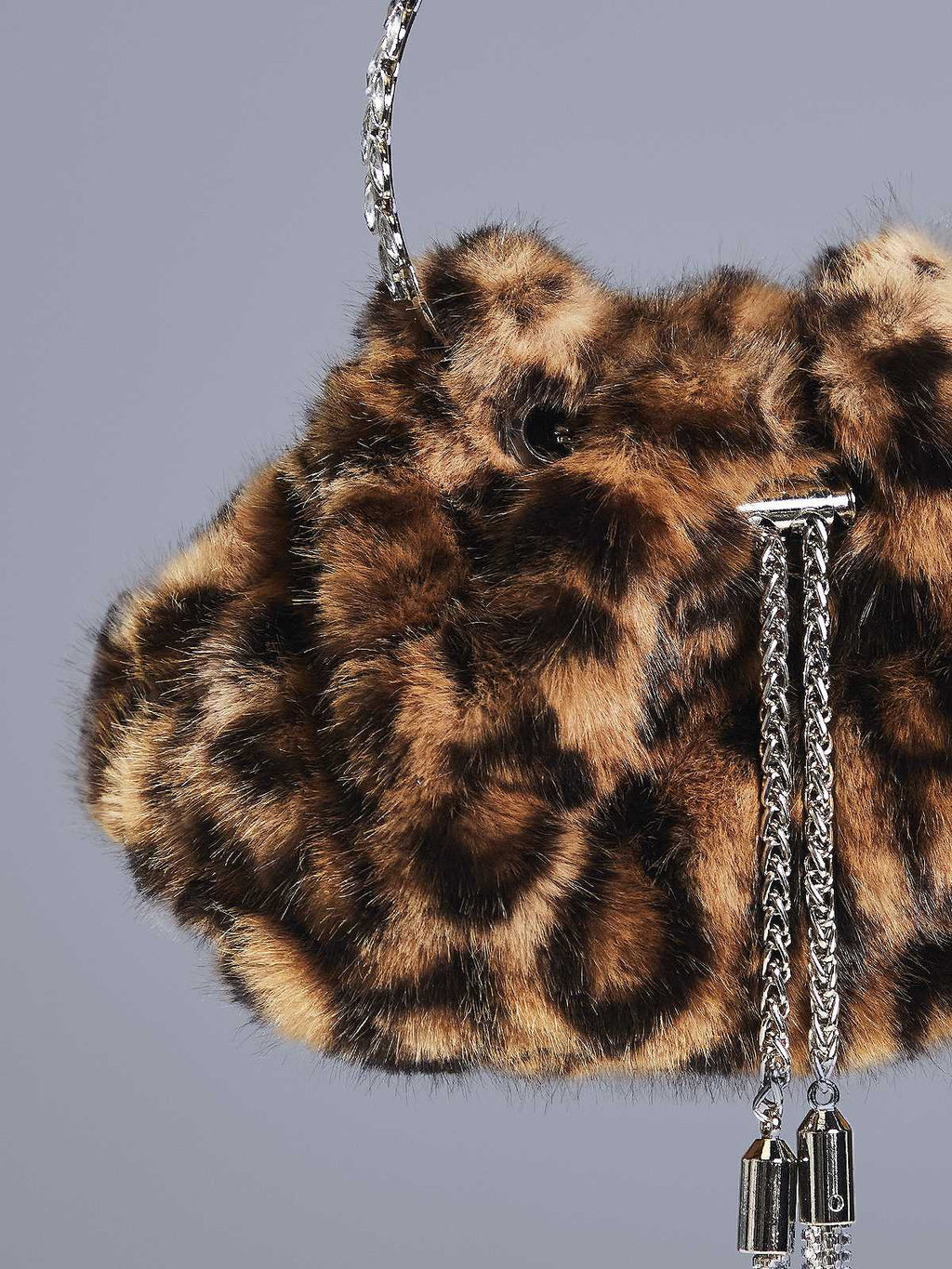 Faux Fur Leopard Bag