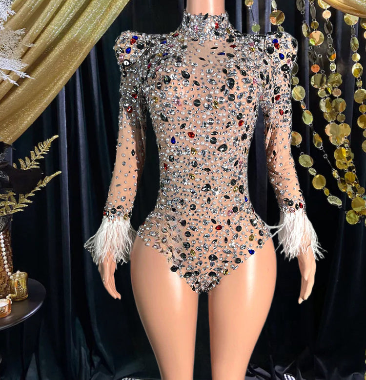 Vero Diamante bodysuit featuring elegant diamante details and a comfortable, flattering fit.