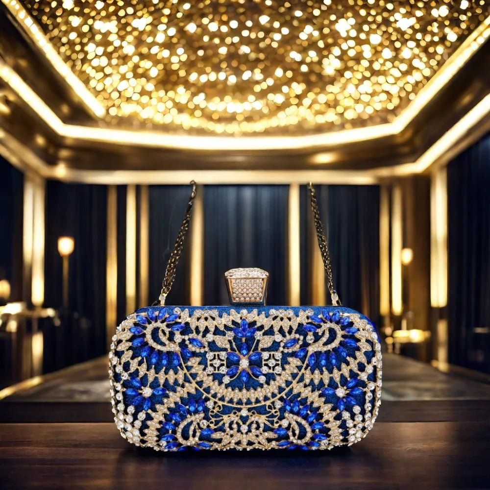 Oem Crossbody Shoulder  Diamond Encrusted Women'S Vintage Dinner Hand Matching Dress Evening Bag - Yembifashion 