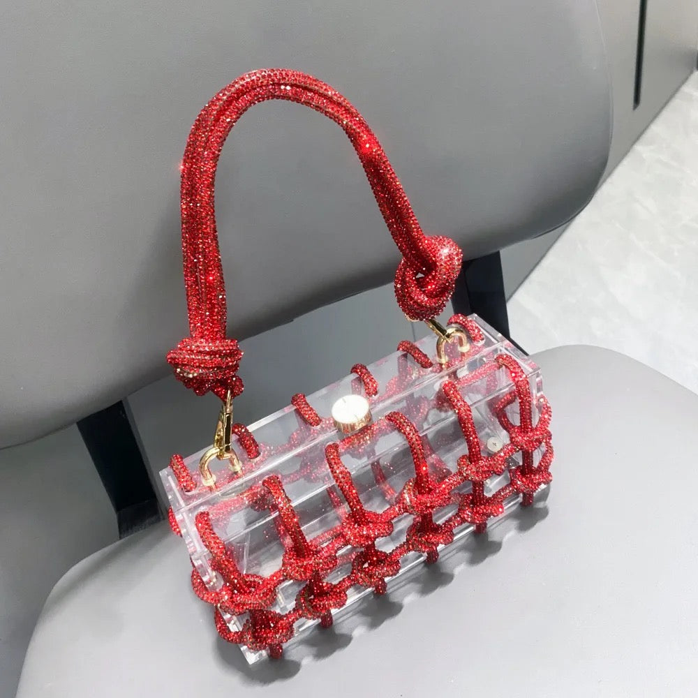 Acrylic Clear Luxury Clutch bag Small /Designer Handbag Famous Brand - Yembifashion 