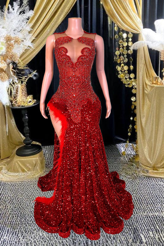Red stunning sequin Dress