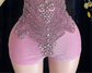 Pink Rhinestone Bodysuit-Luxury Romper suit