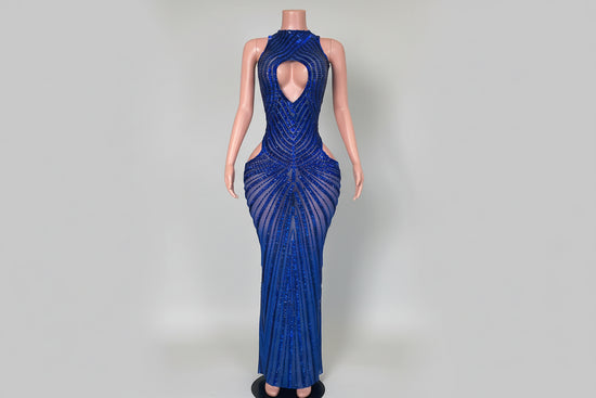 Blue Ethan  Diamante Dress
