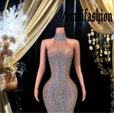 ELIE NUDE DRESS – a sophisticated maxi mesh dress ideal for special occasions.