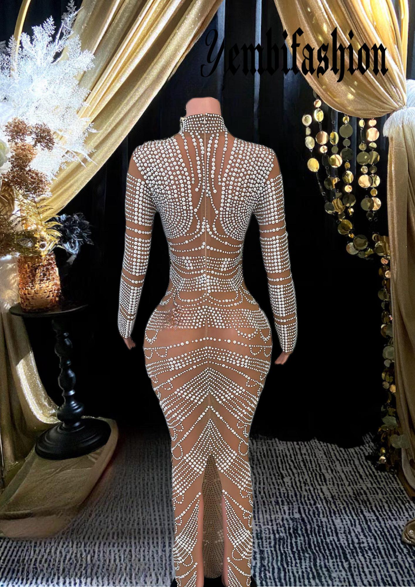 A glamorous diamante sexy dress featuring sparkling details and a stunning, figure-flattering design.