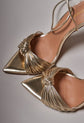 Wiki Gold Metallic High Heels Sandals