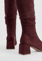 Vera Ruched Slouch Heel Knee High Boots