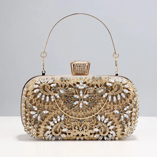Oem Crossbody Shoulder  Diamond Encrusted Women'S Vintage Dinner Hand Matching Dress Evening Bag - Yembifashion 