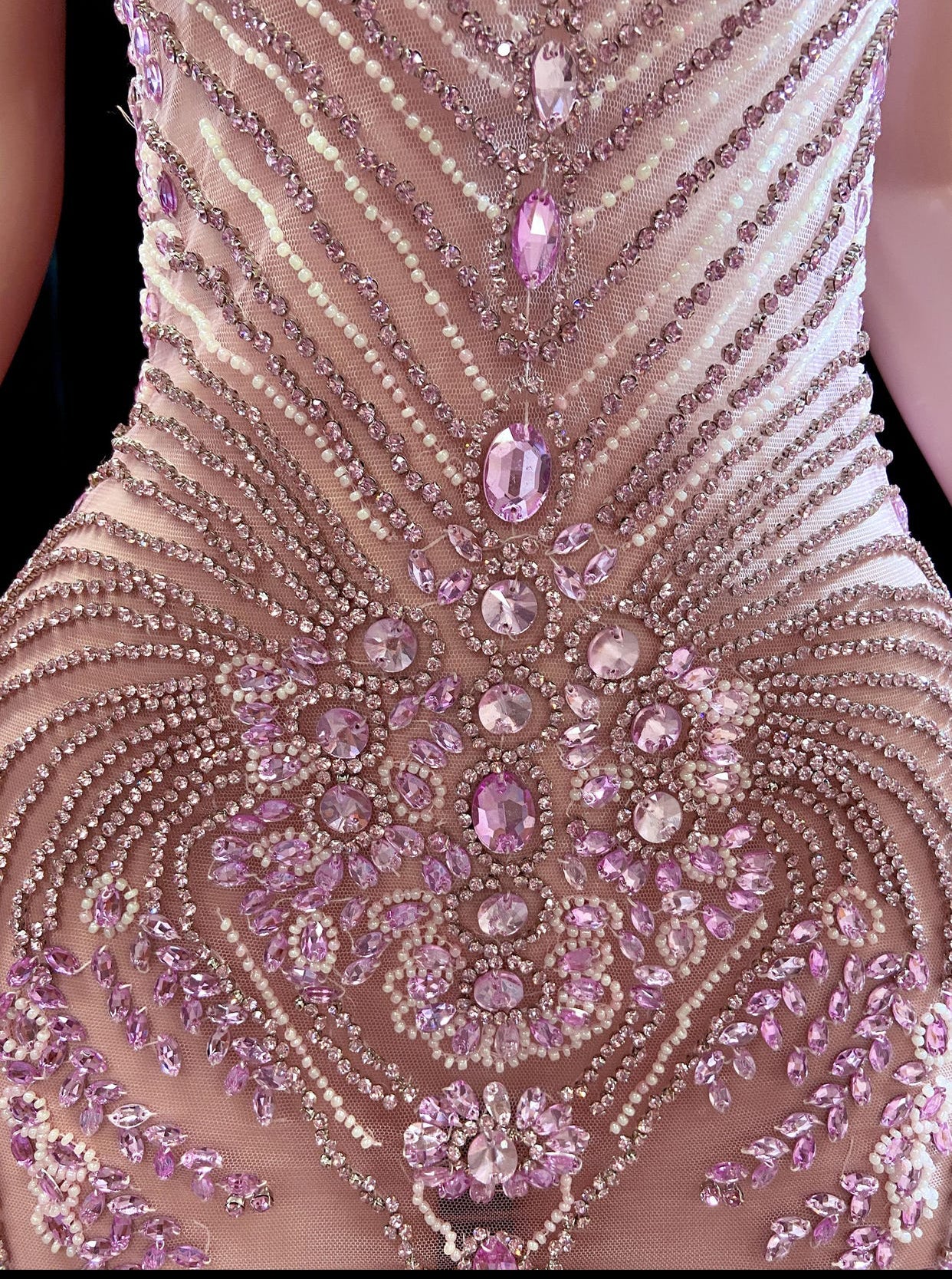 Pink Rhinestones Dress 