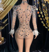 Vero Diamante bodysuit featuring elegant diamante details and a comfortable, flattering fit.