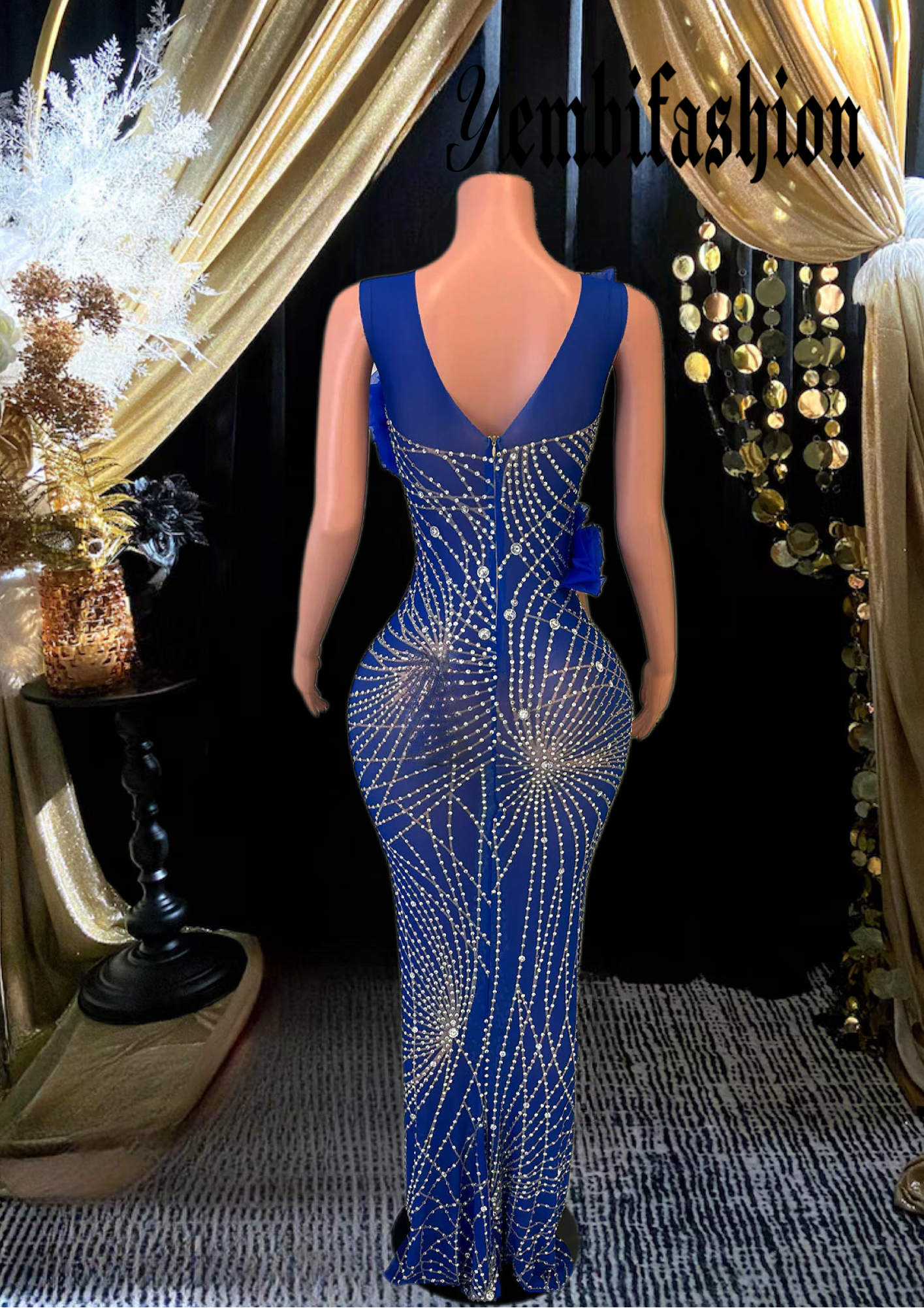 BLUE WEDDING GUEST DRESS