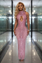 Pink  Ethan  Diamante Dress
