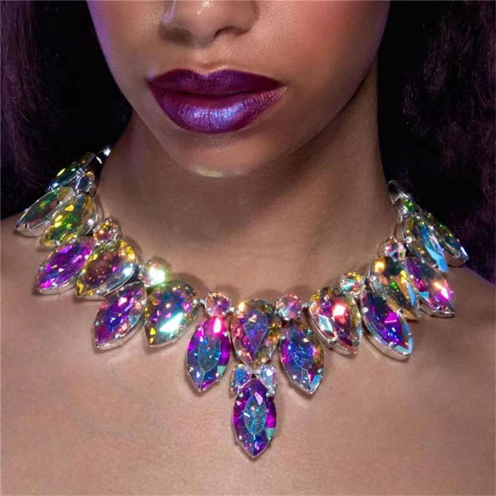 Large Necklace Women's Luxury Shiny