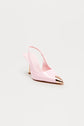 Angle Strap Slingback Sandals – Pink Chic Minimalist Heels with Modern Fit