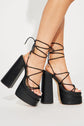 Double Platform Heels – Ultra High Block Heels for Bold Glamour