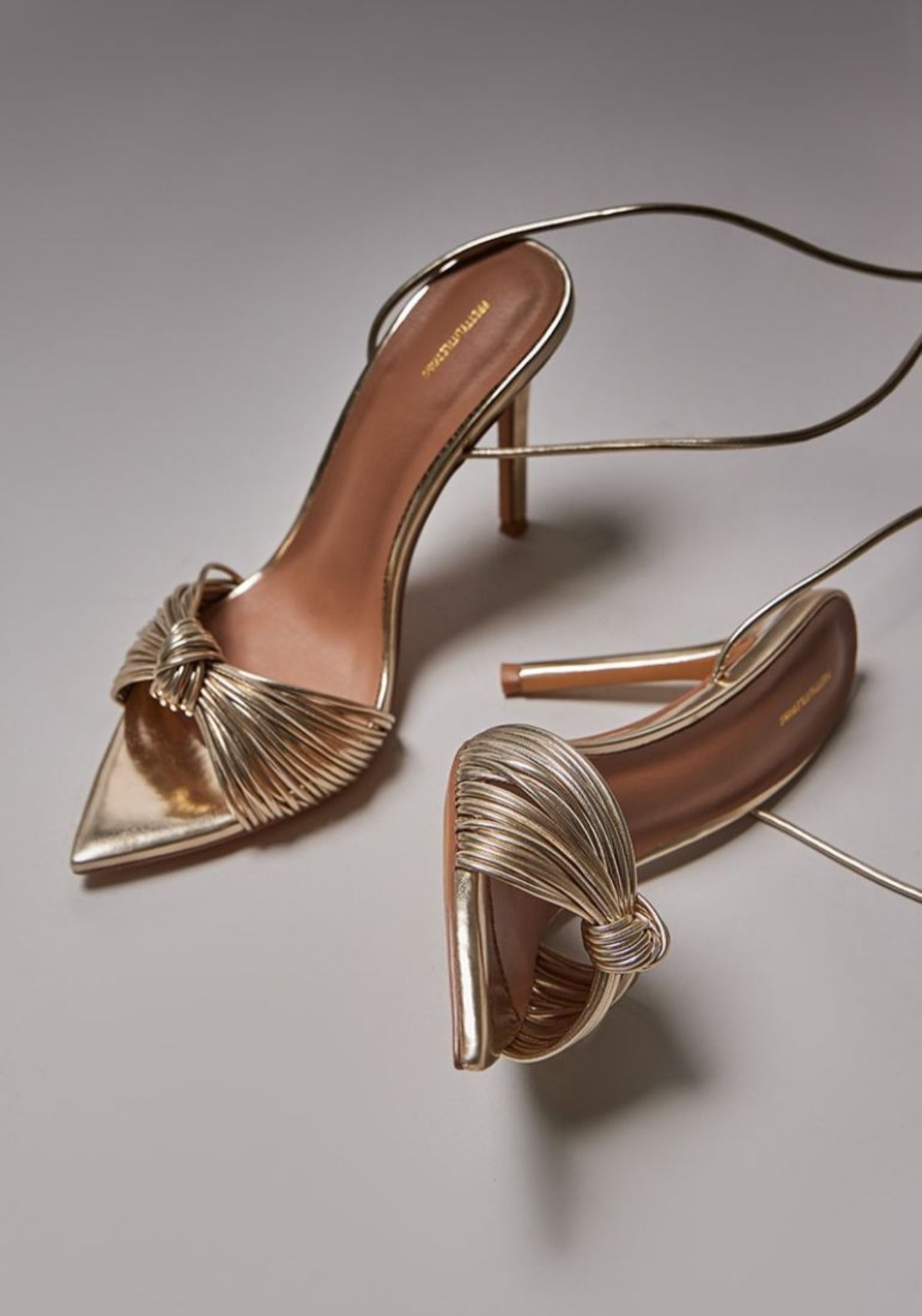 Wiki Gold Metallic High Heels Sandals