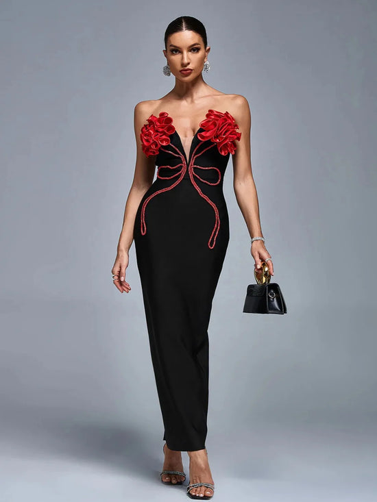 Black Rhinestone Off Shoulder Bandage Dress – Sexy Elegant Evening Party Dress