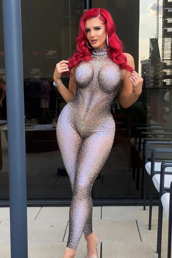 NUDE DIAMANTE BODYSUIT