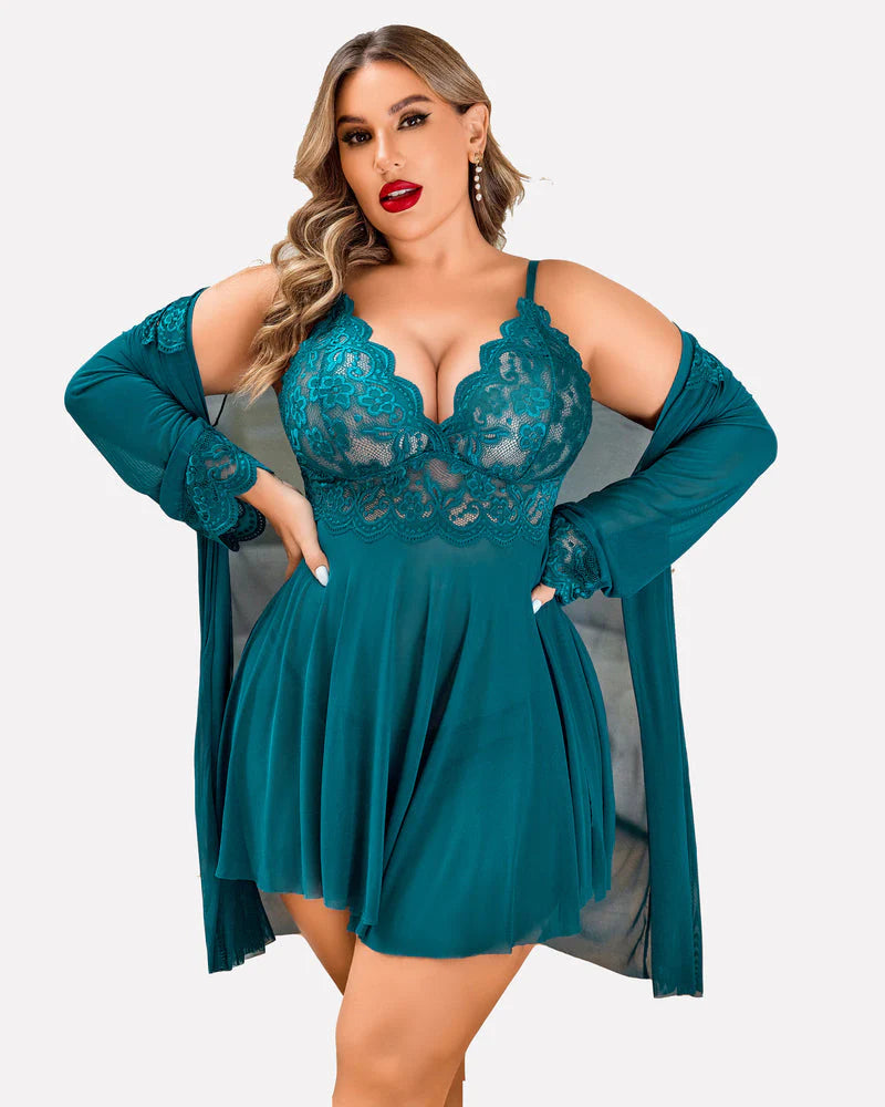 Plus Size Sleepwear  Lace Lingerie Sets