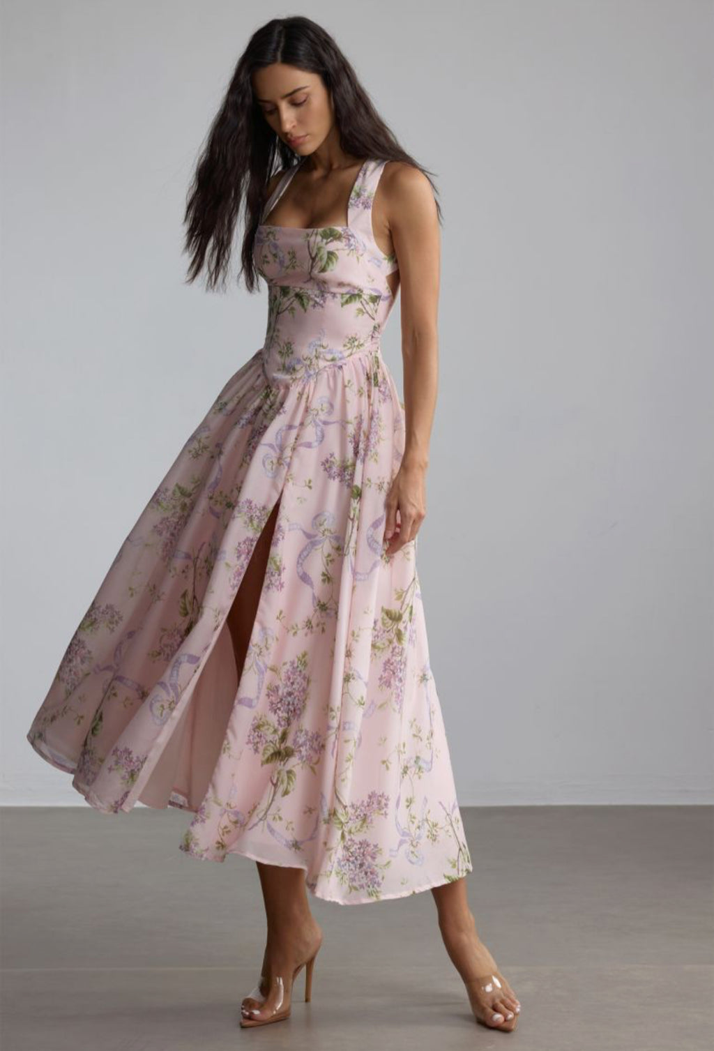 Floral Corset Maxi Dress