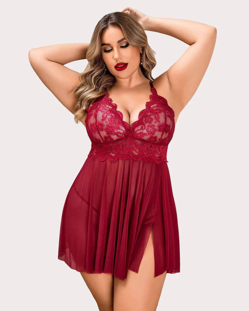 Plus Size Sleepwear  Lace Lingerie Sets