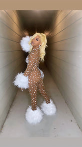 Vero Diamante Bodysuit with sparkling diamante details for a glamorous look