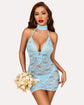 Lace Chemise Halter Dress