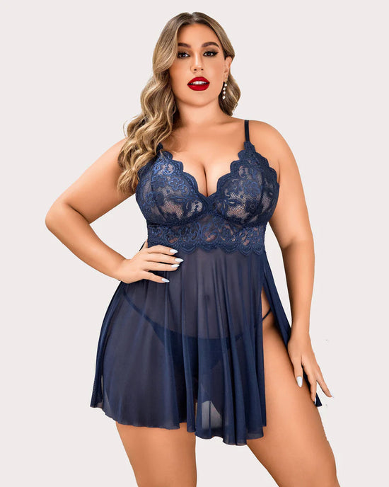 Plus Size Sleepwear  Lace Lingerie Sets