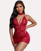 Lace Chemise Halter Dress