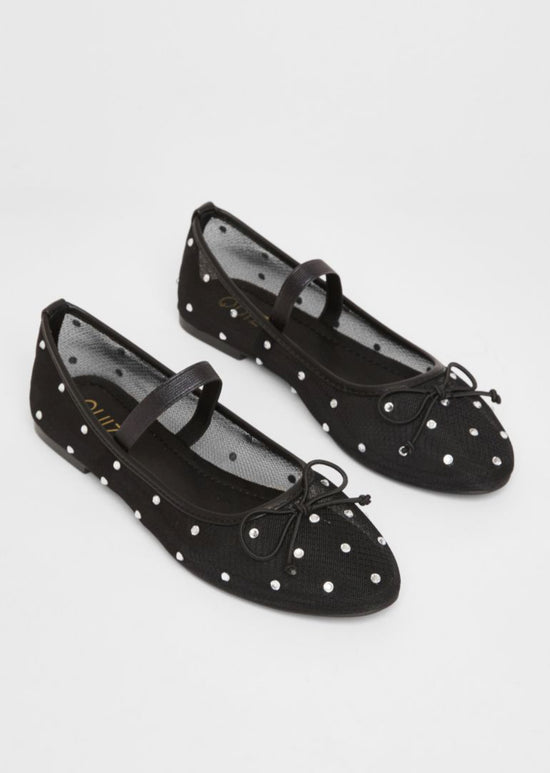 Mesh Diamante Low Shoes