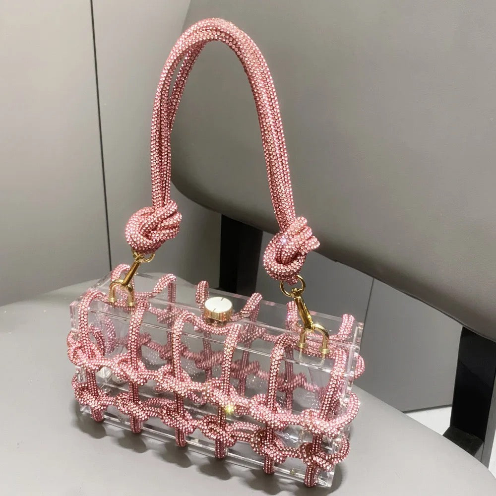 Acrylic Clear Luxury Clutch bag Small /Designer Handbag Famous Brand - Yembifashion 