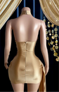 Gold Crystal Rhinestone Birthday Dress
