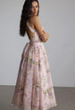 Women’s floral print pink midi dress