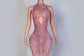 Pink  Ethan  Diamante Dress